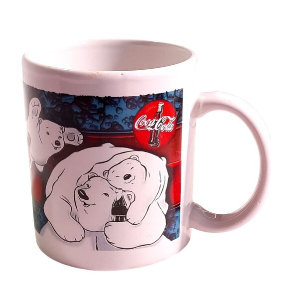 Really Cool Grandpa Coca-Cola Polar Bear Mug 1999 School Design Dishwasher Safe - Picture 3 of 6